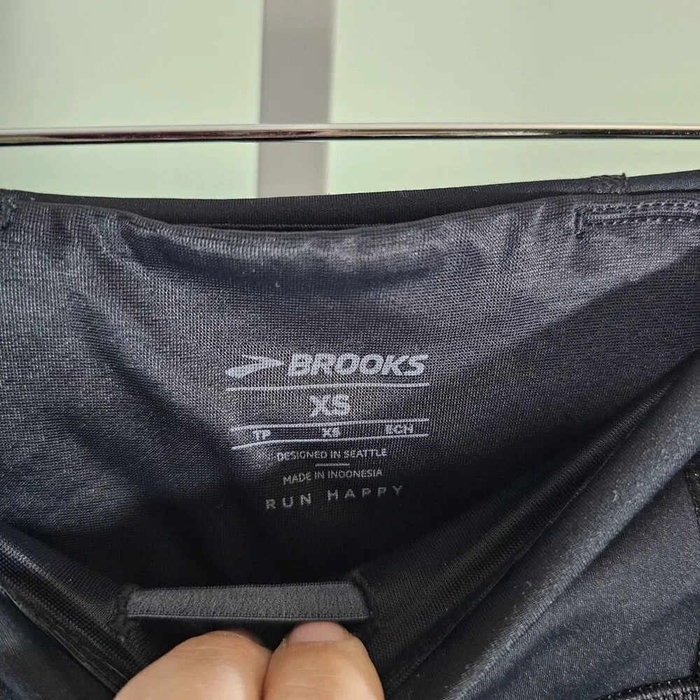 Brooks Method 3/4 Crop Tight Capri Running‎ Leggings Women's Black Size Small